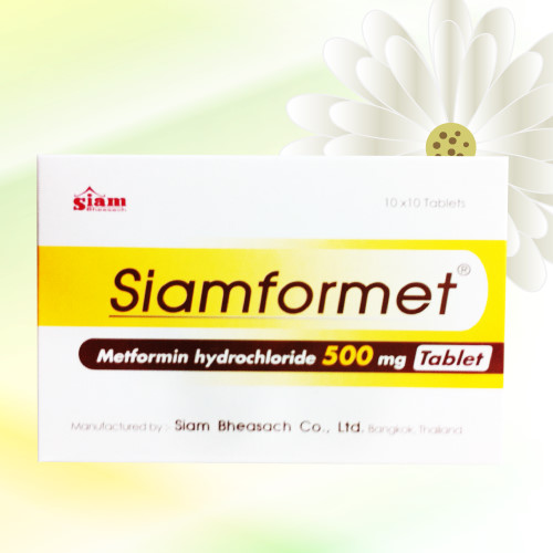 Siamformet (メトホルミン) 500mg 200錠 (10錠x20シート)