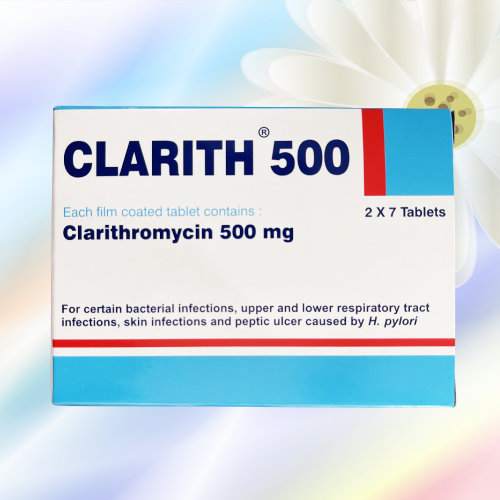 Clarith (クラリスロマイシン) 500mg 14錠 (7錠x2シート)