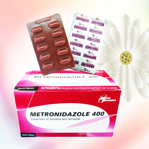 Metronidazole (メトロニダゾール) 400mg 100錠 (10錠x10シート)