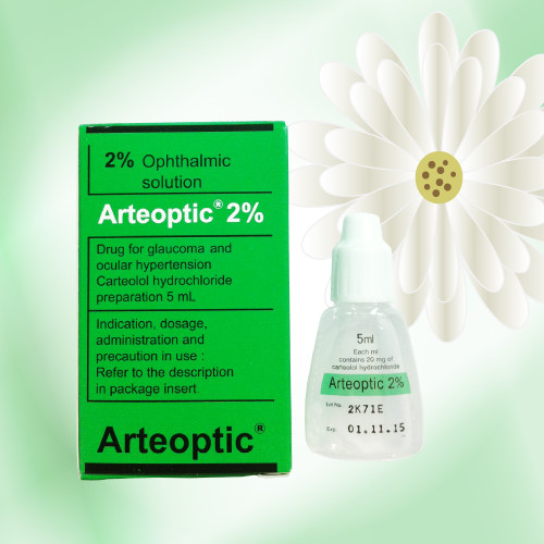 Arteoptic (カルテオロール塩酸塩点眼液) 2% 5mL 3本