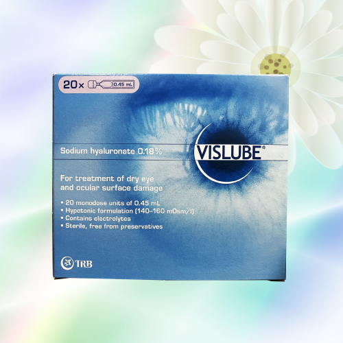 ビソルブ点眼液 (Vislube) 1.8mg 3箱 (60本x0.45mL)