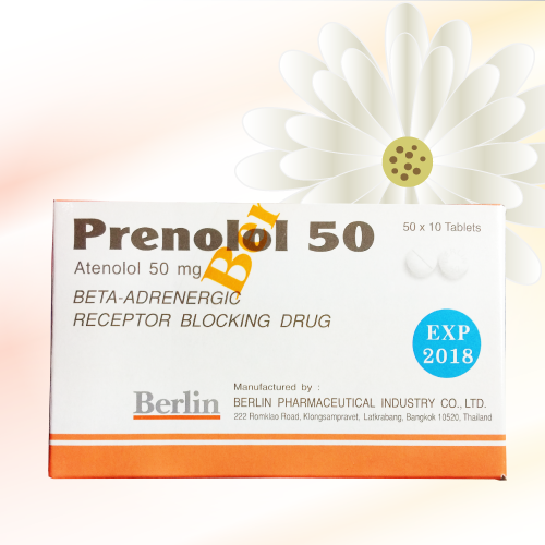 Prenolol (アテノロール) 50mg 200錠 (10錠x20シート)