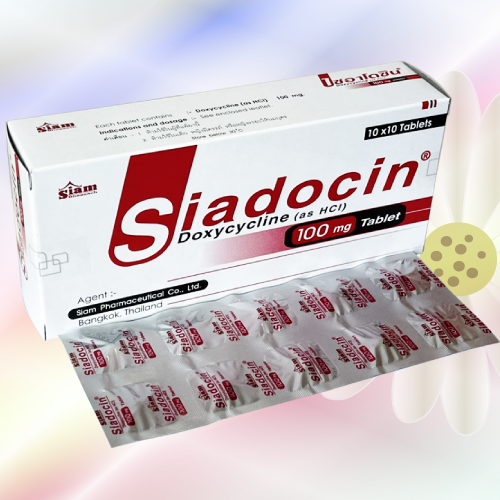 Siadocin (ドキシサイクリン) 100mg 100錠 (10x10シート)
