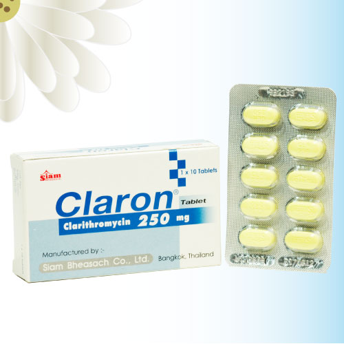 クラロン / クラリスロマイシン (Claron) 250mg 30錠 (10錠x3箱)