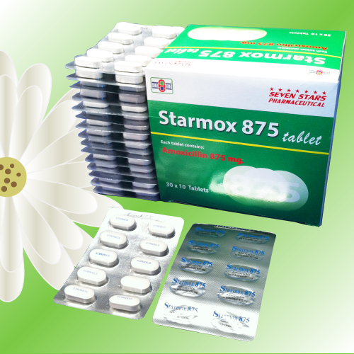 Starmox (アモキシシリン) 875mg 60錠 (10錠×6シート)
