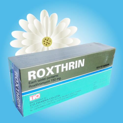 ロキシスロマイシン (Roxthrin) 150mg 50錠 (10錠x5シート)