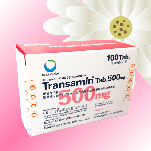 トランサミン錠 (Transamin Tabs) 500mg 100錠 (10錠x10シート)