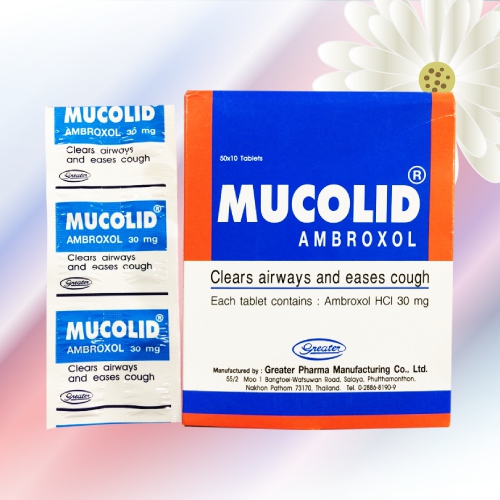 Mucolid (アンブロキソール) 30mg 50錠 (10錠x5シート)