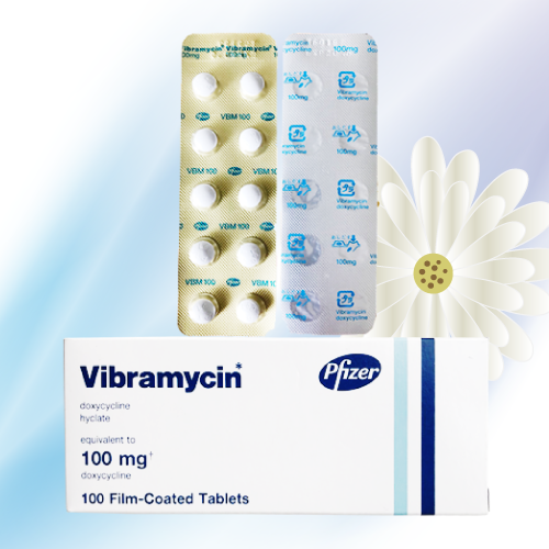 ビブラマイシン (Vibramycin) 100mg 100錠 (10錠x10シート)